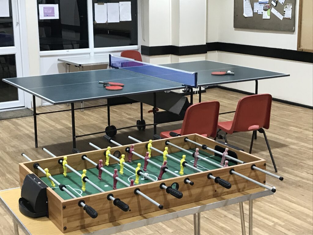 Table tennis and table football